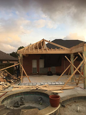 porch covers before and during work