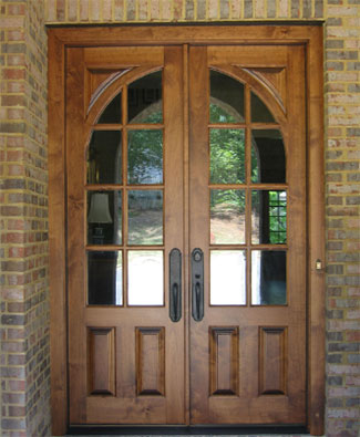 door stripping and staining - double door 8 ft