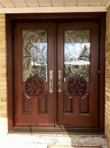 door stripping and staining - double door one side 6 ft