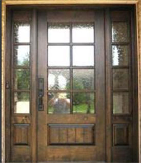 door stripping and staining - single door one side 8 ft